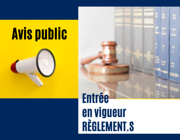 Promulgation de deux règlements administratifs
